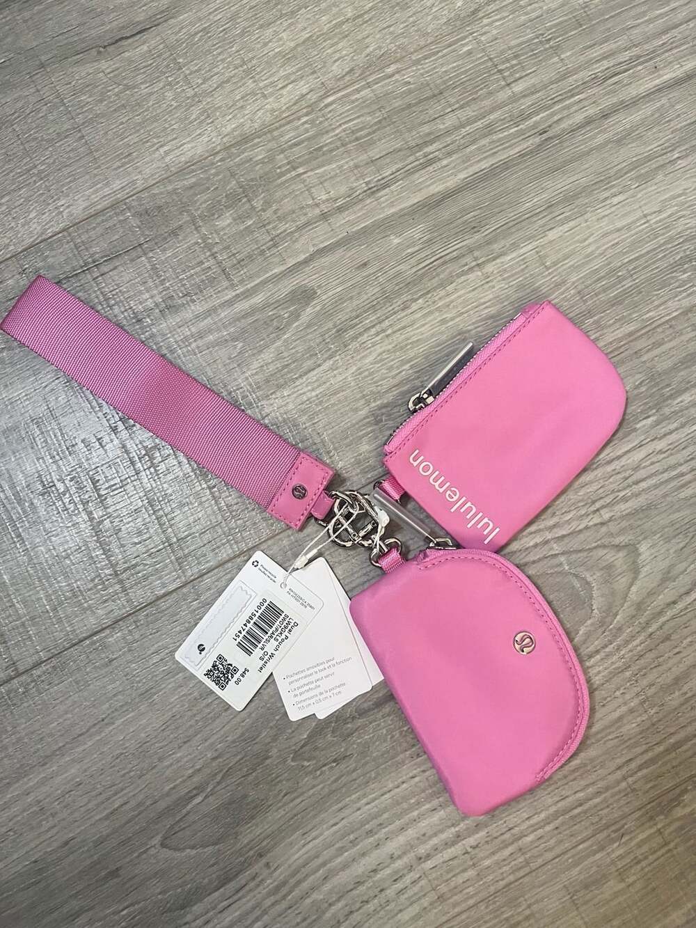 NWT Lululemon Dual Pouch Wristlet O/S Pow Pink